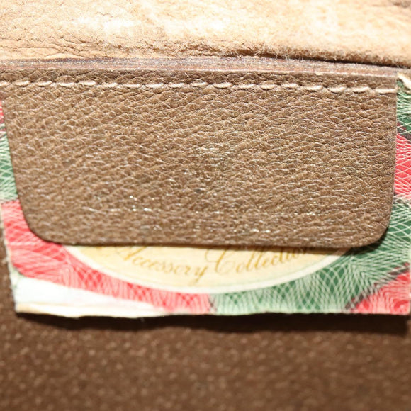 GUCCI GG Supreme Web Sherry Line Shoulder Bag PVC Beige 98 02 047 Auth BA4583