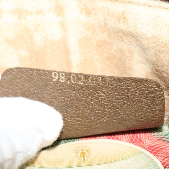 GUCCI GG Supreme Web Sherry Line Shoulder Bag PVC Beige 98 02 047 Auth BA4583