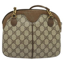 GUCCI GG Supreme Web Sherry Line Shoulder Bag PVC Beige 98 02 047 Auth BA4583-2
