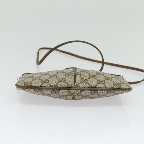 GUCCI GG Supreme Web Sherry Line Shoulder Bag PVC Beige 98 02 047 Auth BA4583