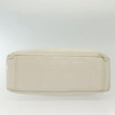 CHANEL COCO Mark Chain Shoulder Bag Lamb Skin White Gold CC Auth BA4593-6