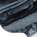 Salvatore Ferragamo Vala Hand Bag Leather Black Gold Auth BA4594-11