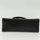 Salvatore Ferragamo Vala Hand Bag Leather Black Gold Auth BA4594-5