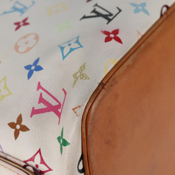 LOUIS VUITTON Monogram Multicolor Petit Noe Bag White M42229 LV Auth BA4598