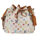 LOUIS VUITTON Monogram Multicolor Petit Noe Bag White M42229 LV Auth BA4598-13