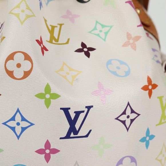 LOUIS VUITTON Monogram Multicolor Petit Noe Bag White M42229 LV Auth BA4598