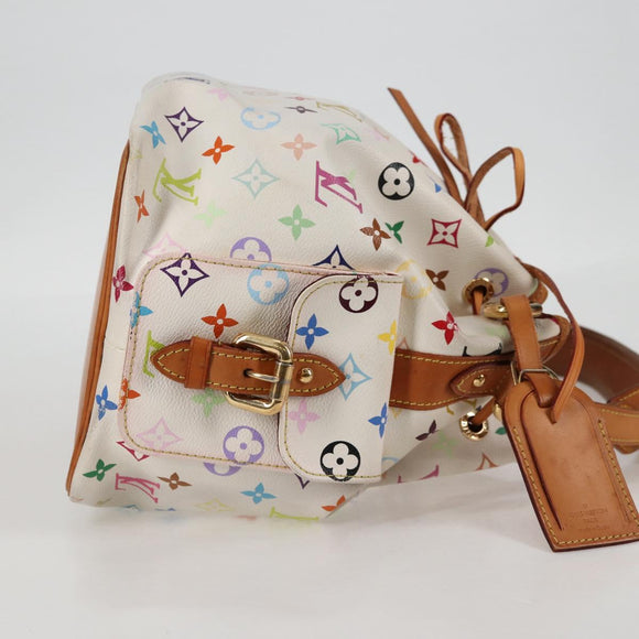 LOUIS VUITTON Monogram Multicolor Petit Noe Bag White M42229 LV Auth BA4598