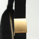 CHANEL COCO Mark Choco Bar Shoulder Bag Cotton Black Gold CC Auth BA4599-18