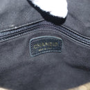 CHANEL COCO Mark Choco Bar Shoulder Bag Cotton Black Gold CC Auth BA4599-20