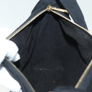 CHANEL COCO Mark Choco Bar Shoulder Bag Cotton Black Gold CC Auth BA4599-21