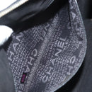 CHANEL COCO Mark Choco Bar Shoulder Bag Cotton Black Gold CC Auth BA4599-23