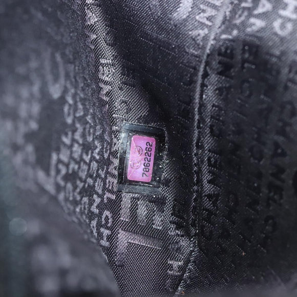 CHANEL COCO Mark Choco Bar Shoulder Bag Cotton Black Gold CC Auth BA4599