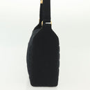 CHANEL COCO Mark Choco Bar Shoulder Bag Cotton Black Gold CC Auth BA4599-3