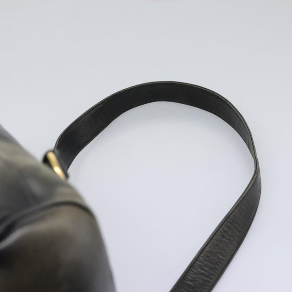 CHANEL Shoulder Bag Lamb Skin Black CC Auth BA461