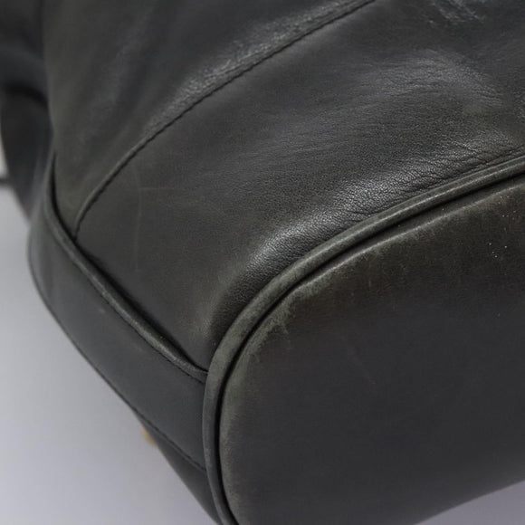 CHANEL Umhängetasche Lammleder Schwarz CC Auth BA461