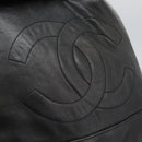 CHANEL Shoulder Bag Lamb Skin Black CC Auth BA461-20