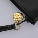 CHANEL Shoulder Bag Lamb Skin Black CC Auth BA461-28