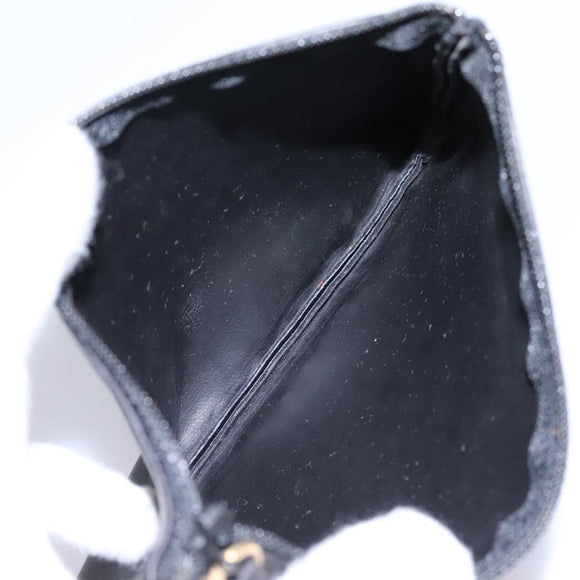 CHANEL Shoulder Bag Lamb Skin Black CC Auth BA461