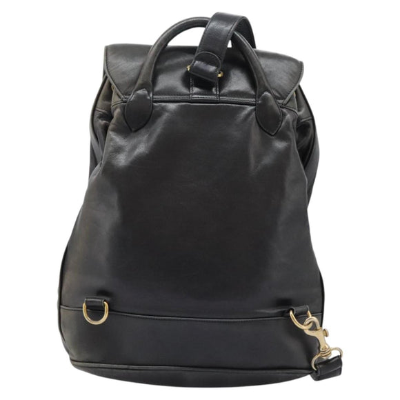 CHANEL Shoulder Bag Lamb Skin Black CC Auth BA461