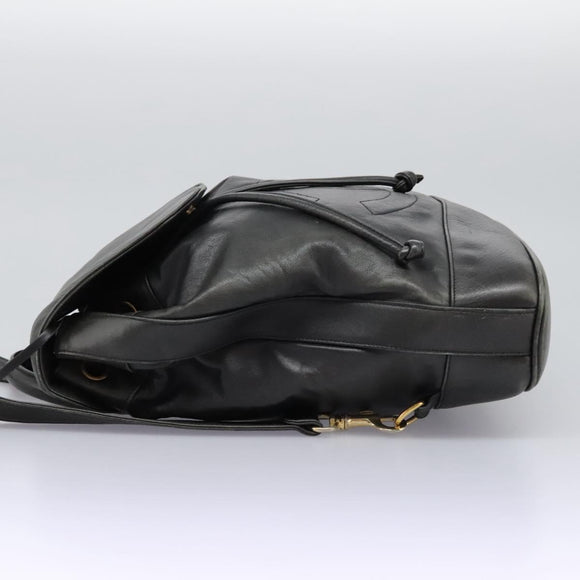 CHANEL Shoulder Bag Lamb Skin Black CC Auth BA461