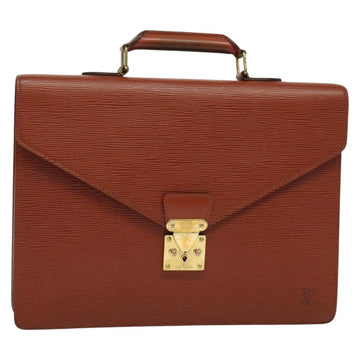 LOUIS VUITTON Epi Serviette Conseiller Briefcase Brown M54423 LV Auth BA4610