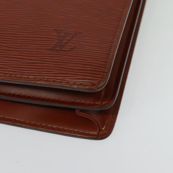 LOUIS VUITTON Epi Serviette Conseiller Briefcase Brown M54423 LV Auth BA4610