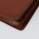 LOUIS VUITTON Epi Serviette Conseiller Briefcase Brown M54423 LV Auth BA4610-17