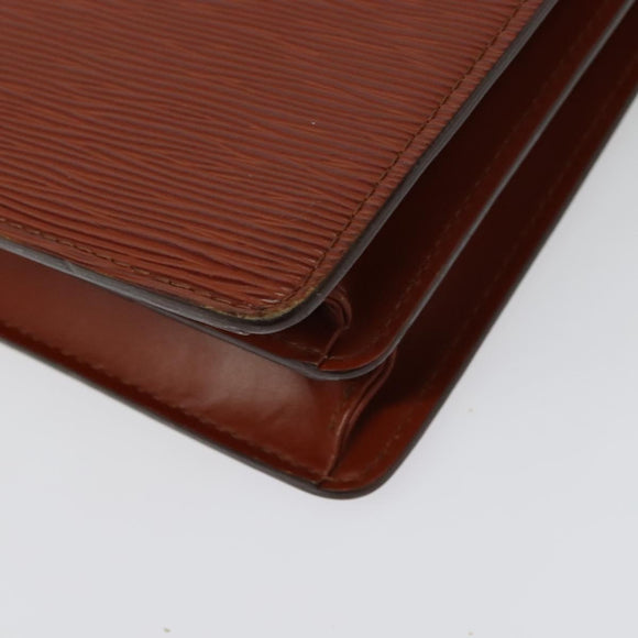 LOUIS VUITTON Epi Serviette Conseiller Briefcase Brown M54423 LV Auth BA4610