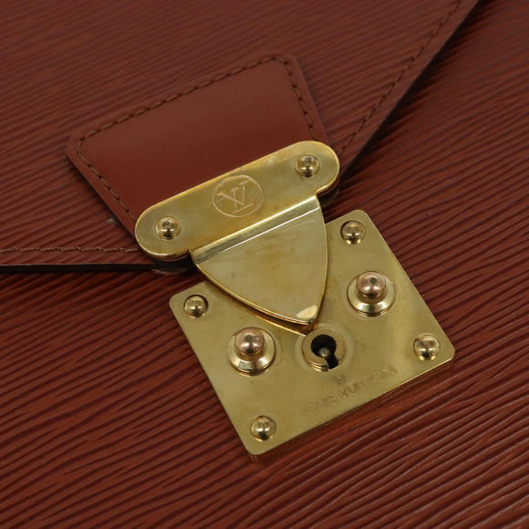 LOUIS VUITTON Epi Serviette Conseiller Briefcase Brown M54423 LV Auth BA4610
