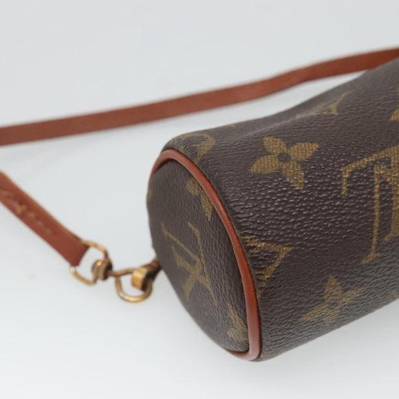 LOUIS VUITTON Monogram Papillon Pouch LV Auth BA4621