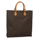 LOUIS VUITTON Monogram Sac Plat Hand Bag M51140 LV Auth BA4622-1