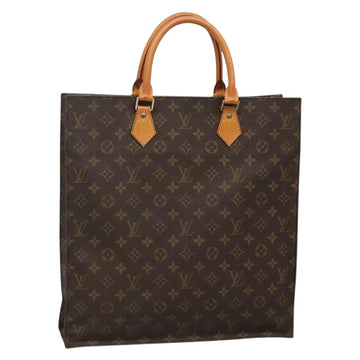 LOUIS VUITTON Monogram Sac Plat Hand Bag M51140 LV Auth BA4622