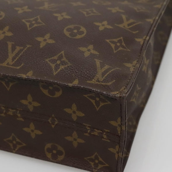 LOUIS VUITTON Monogram Sac Plat Hand Bag M51140 LV Auth BA4622