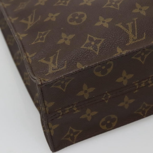 LOUIS VUITTON Monogram Sac Plat Hand Bag M51140 LV Auth BA4622
