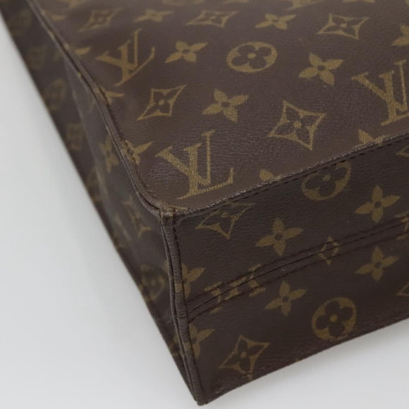 LOUIS VUITTON Monogram Sac Plat Hand Bag M51140 LV Auth BA4622