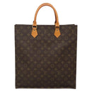 LOUIS VUITTON Monogram Sac Plat Hand Bag M51140 LV Auth BA4622-2