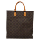 LOUIS VUITTON Monogram Sac Plat Hand Bag M51140 LV Auth BA4622-3