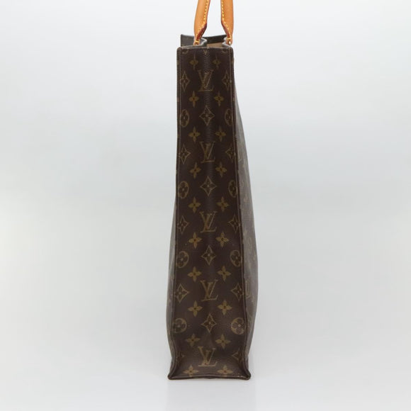 LOUIS VUITTON Monogram Sac Plat Hand Bag M51140 LV Auth BA4622