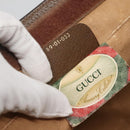 GUCCI GG Supreme Web Sherry Line Clutch Bag PVC Beige Gold 89 01 033 Auth BA4626-17