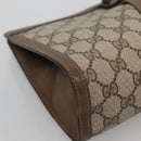 GUCCI GG Supreme Web Sherry Line Clutch Bag PVC Beige Gold 89 01 033 Auth BA4626-9