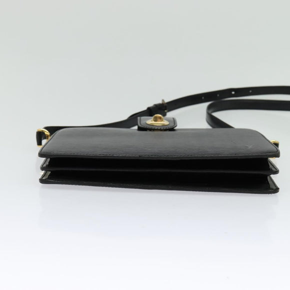 LOUIS VUITTON Epi Capuchin Shoulder Bag Black M52342 LV Auth BA4635