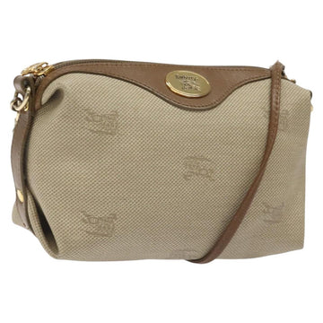 Burberrys Shoulder Bag PVC Beige Gold Auth BA464
