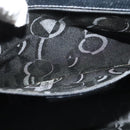 Salvatore Ferragamo Tote Bag Leather Embossed Navy Gold Auth BA4645-19