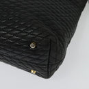 BALLY Chain Shoulder Bag Leather Black Gold Auth BA4648-16