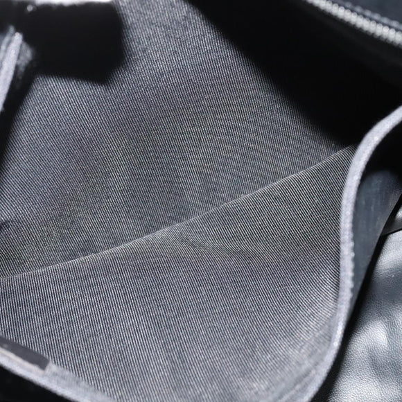 BALLY Chain Shoulder Bag Leather Black Gold Auth BA4648