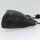 BALLY Chain Shoulder Bag Leather Black Gold Auth BA4648-4