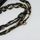 BALLY Chain Shoulder Bag Leather Black Gold Auth BA4648-7