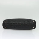 BALLY Chain Shoulder Bag Leather Black Gold Auth BA4648-5