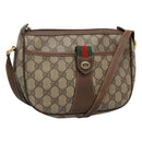 GUCCI GG Supreme Web Sherry Line Shoulder Bag PVC Beige Red 89 02 032 Auth BA465-1