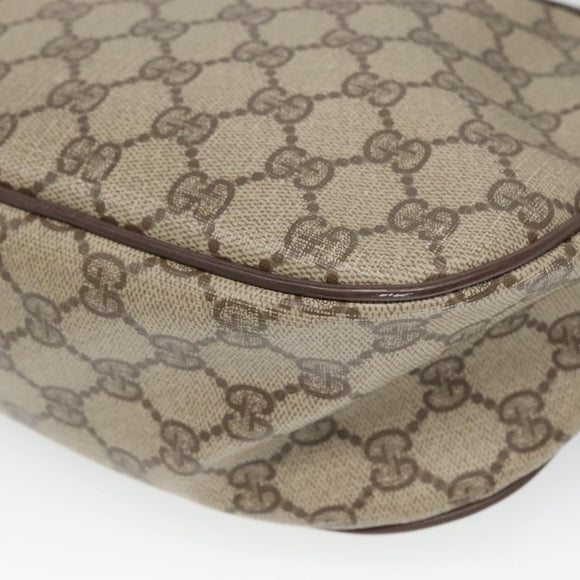 GUCCI GG Supreme Web Sherry Line Shoulder Bag PVC Beige Red 89 02 032 Auth BA465